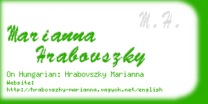 marianna hrabovszky business card
